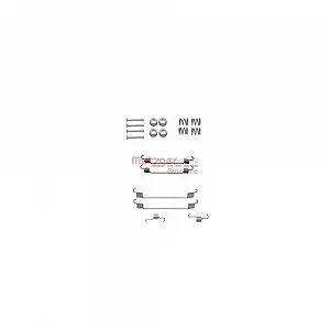 Монтажний комплект гальмівних колодок METZGER 105-0820 TOYOTA CITROËN/PEUGEOT - Фото 1