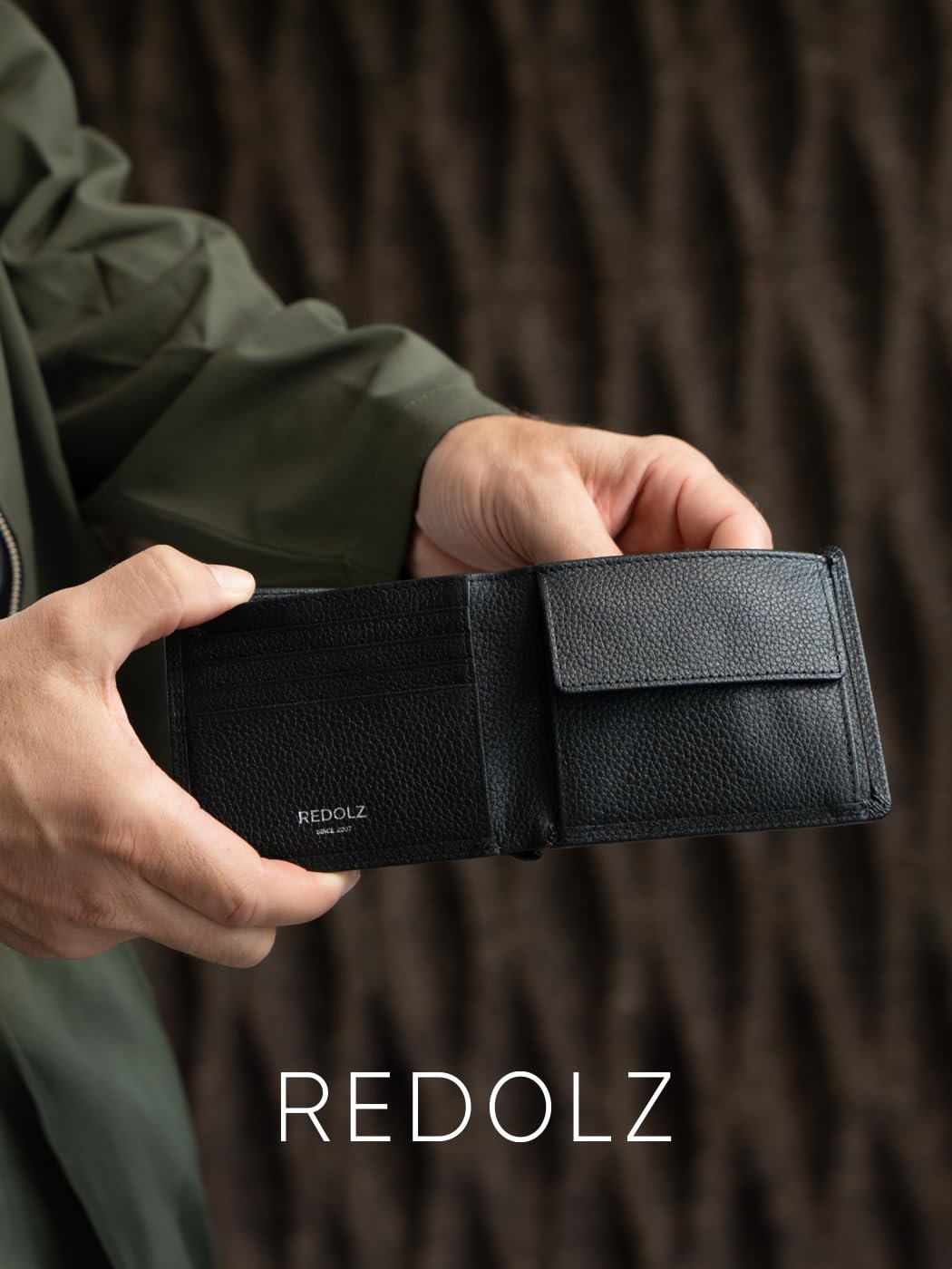 Кошелек REDOLZ Leather Essentials Classic, черный, фото №7