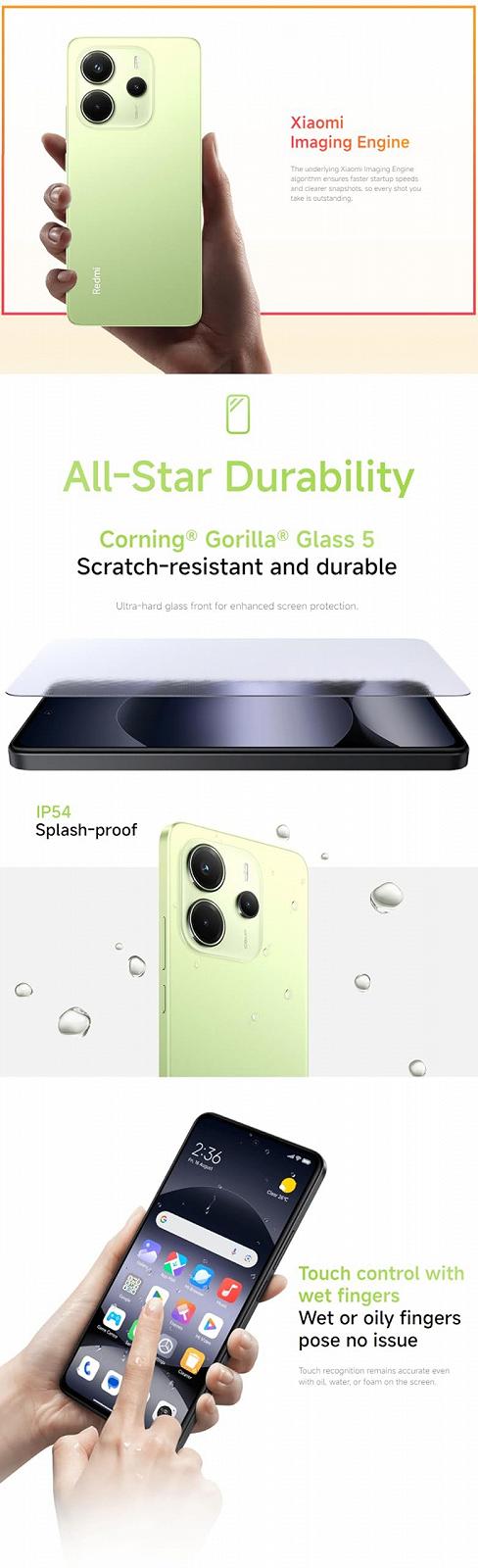 Смартфон XIAOMI Redmi Note 14 4G 6,67 дюйма AMOLED Android 14 8+256 ГБ 5500 мАг швидка зарядка 33 Вт без NFC Green, фото №7 Смартфон XIAOMI Redmi Note 14 4G 6,67 дюйма AMOLED Android 14 8+256 ГБ 5500 мАг швидка зарядка 33 Вт без NFC Green, фото №7
