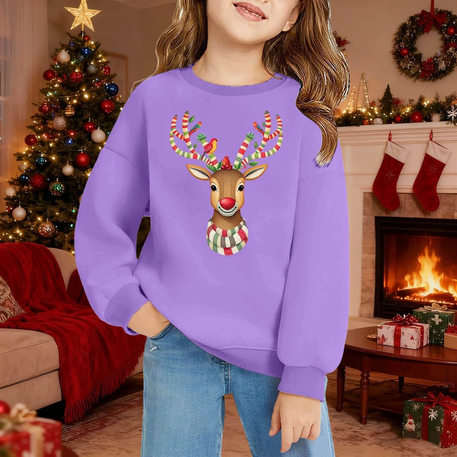 Світшот Generisch з довгими рукавами, круглим вирізом горловини та нагрудною кишенею, фото №3