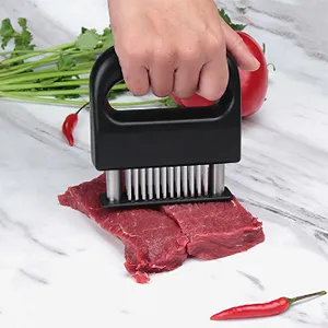 Тендерайзер для мяса игольчатый 11x12,5 см из нержавеющей стали - Фото 1