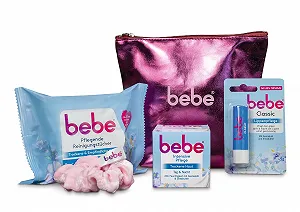 Набір для догляду за обличчям bebe з поживними серветками для очищення, інтенсивним доглядом - Фото 1