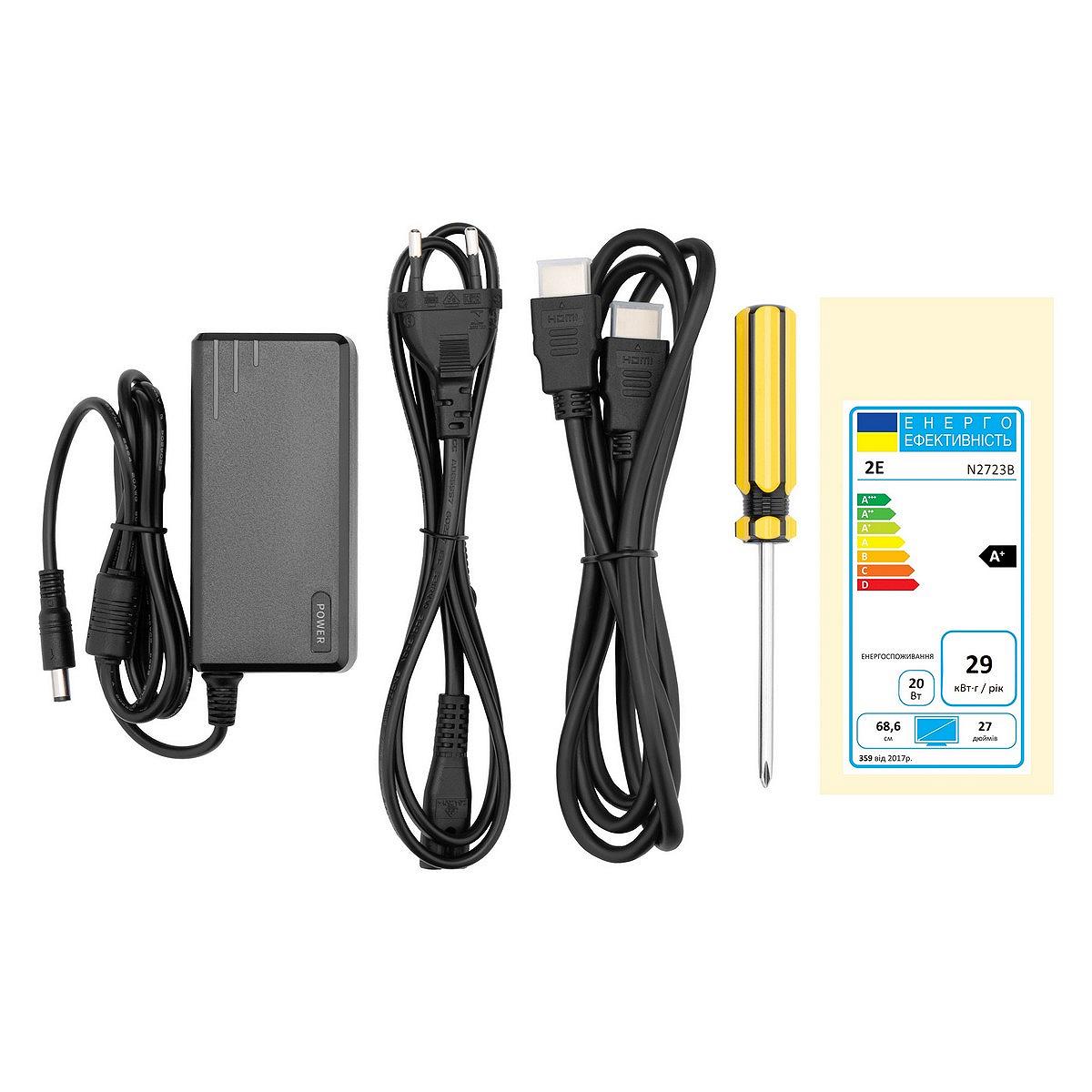 Монітор 2E 27" N2723B D-Sub HDMI IPS 75Hz Pivot, фото №12