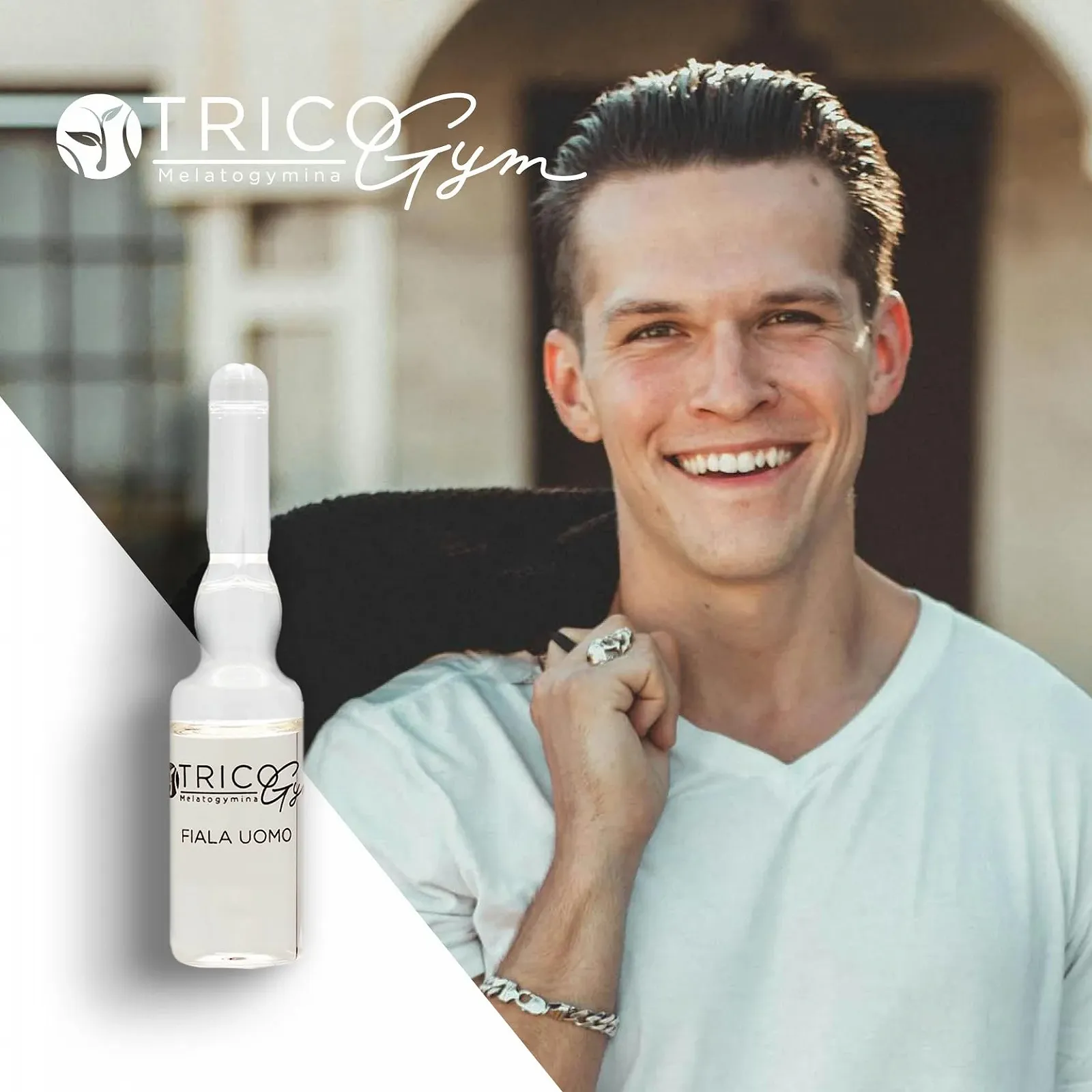 Ампули Tricogym для чоловіків проти випадіння волосся, 30 ампул по 5 мл (курс на 1 місяць) з Serenoa Repens, без парабенів SLS/SLES, фото №5