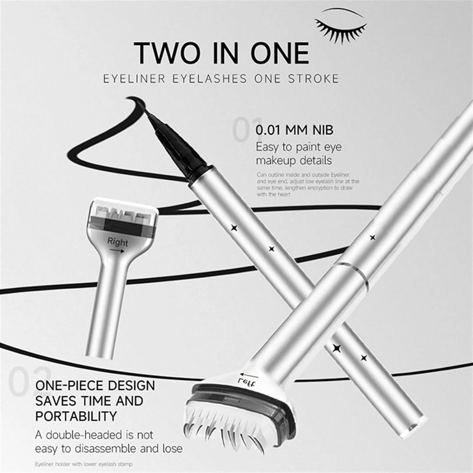 Штамп для нижніх вій 2-в-1 водостійка, фото №4