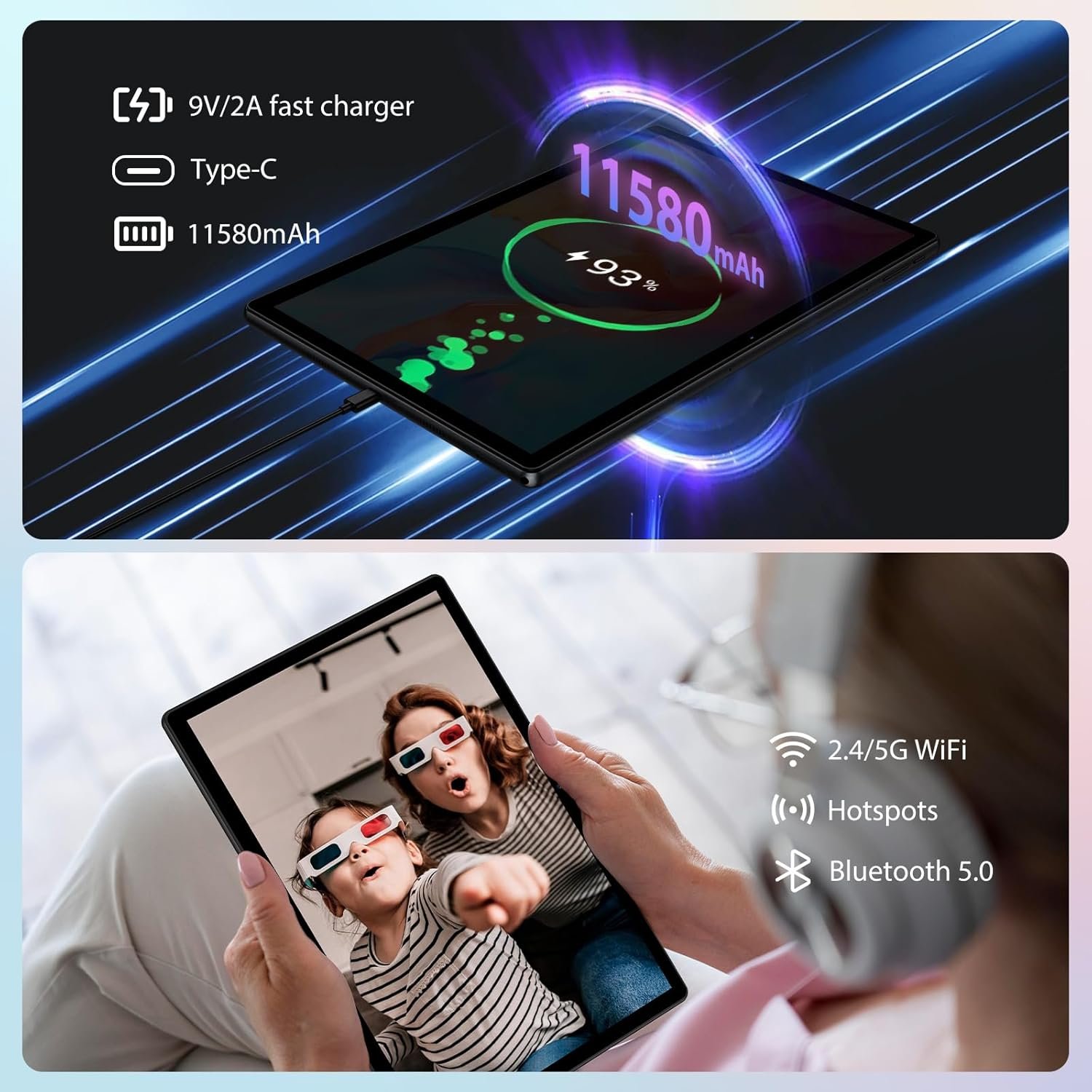 Планшет 13.3" Pixpeak T181 12+24/256Gb 4G 2-SIM 8 ядер Android 14 11580 mAh Чорний, фото №6