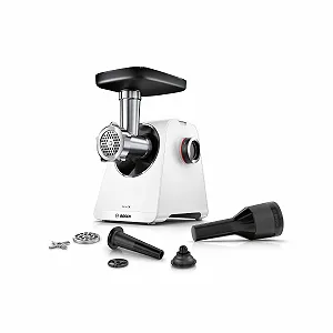 Мясорубка Bosch MultiPower MFWS607W Series 6 2100 Вт 2 диска Кеббе Белая - Фото 1