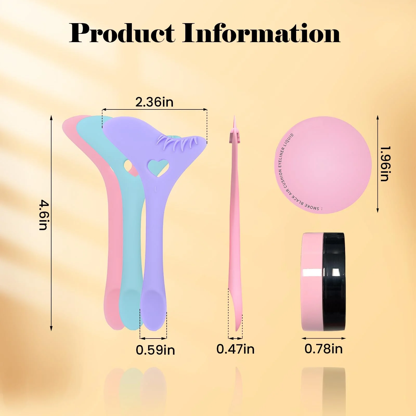 Трафарет для подводки силиконовый Multi Purpose Eyeliner Stencil Set, фото №7 Трафарет для подводки силиконовый Multi Purpose Eyeliner Stencil Set, фото №7