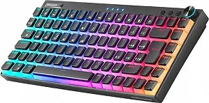 Игровая беспроводная клавиатура Mars Gaming Mkcloud / Механическая / Outemu Brown Switch / RGB подсветка / UKR / Black synthetic.ua - Фото 1