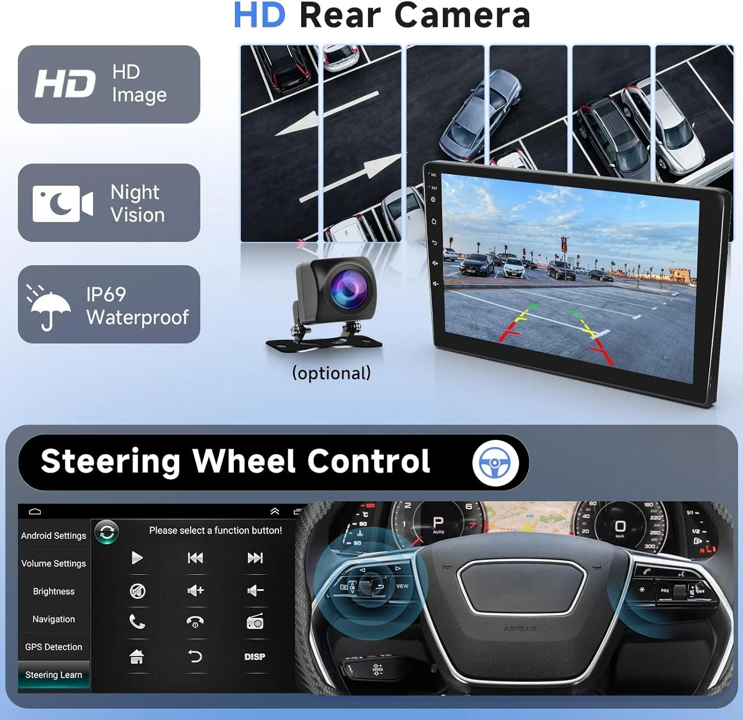 Штатная автомагнитола PODOFO для Citroen C1 Toyota Aygo Peugeot 107 / 10.1" / Сенсорная / 2/64Гб / Android 13 / Apple CarPlay / Android Auto / Bluetooth / WI-FI / GPS / USB, фото №5