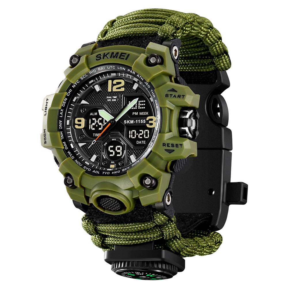 Годинник Skmei 1155BNAG Army Green, фото №3