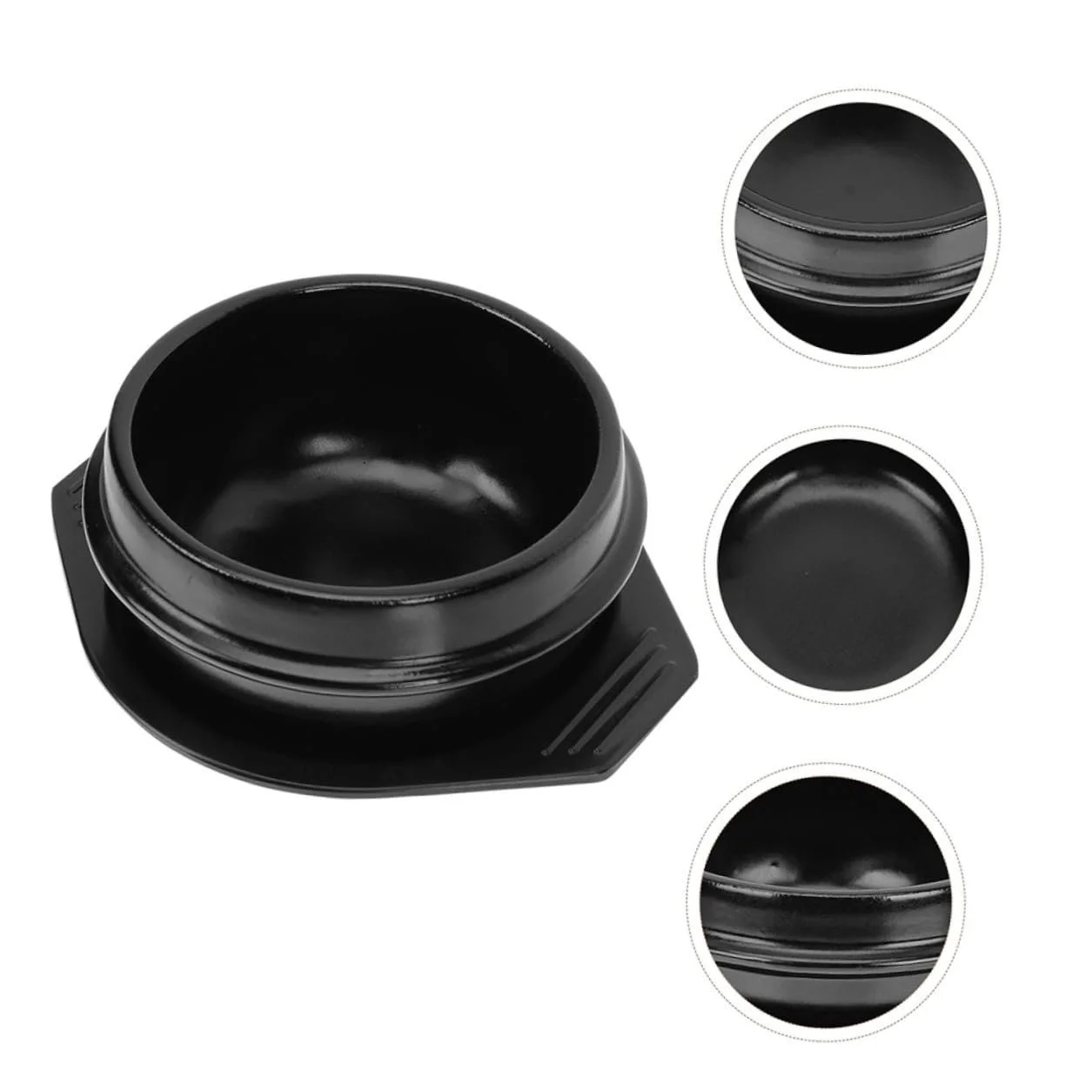 Горщик для бібімбапа керамічний термостійкий з плоскою основою та підставкою, фото №8 Горщик для бібімбапа керамічний термостійкий з плоскою основою та підставкою, фото №8