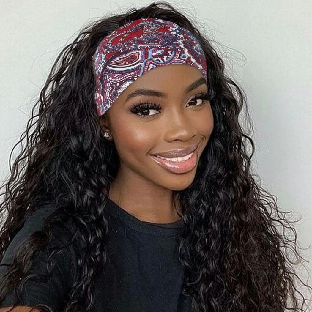 Пов'язка на голову Широка еластична Квіткова, фото №4