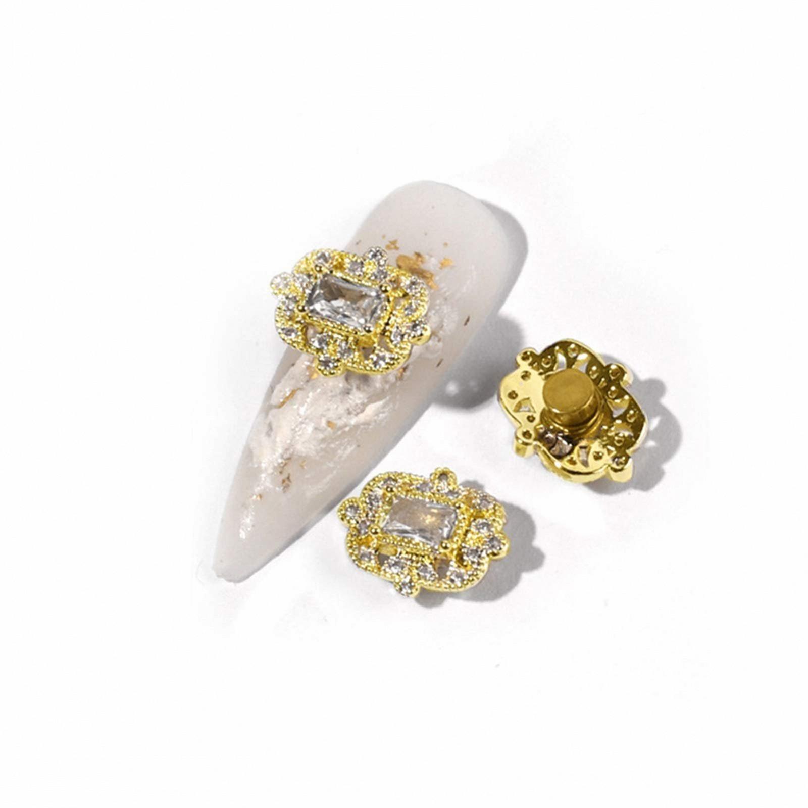 3 шт. Роскошные вращающиеся циркониевые 3D стразы для дизайна ногтей, хрустальные бриллианты для самостоятельного маникюра (Цвет: 02), фото №1