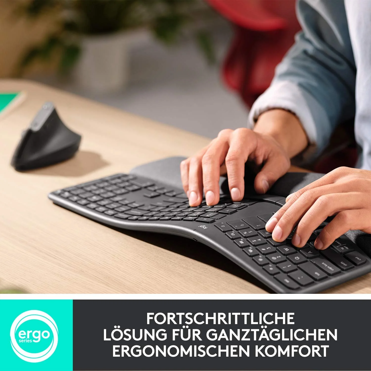 Комплект: Клавиатура и мышь Logitech ERGO K860 и MX Vertical, беспроводные, эргономичные, аккумуляторные, Bluetooth или USB-приемник, фото №2