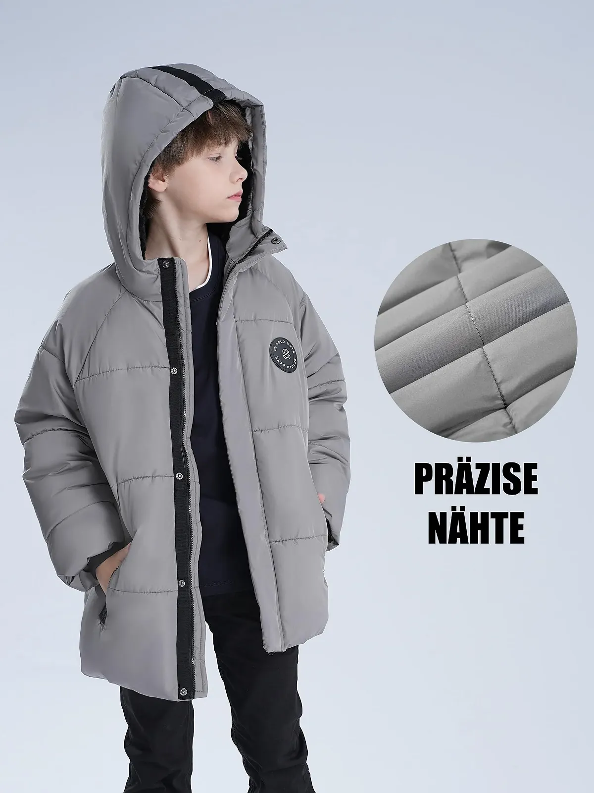 Куртка стеганная maoo garden для мальчиков с флисовой подкладкой, фото №4