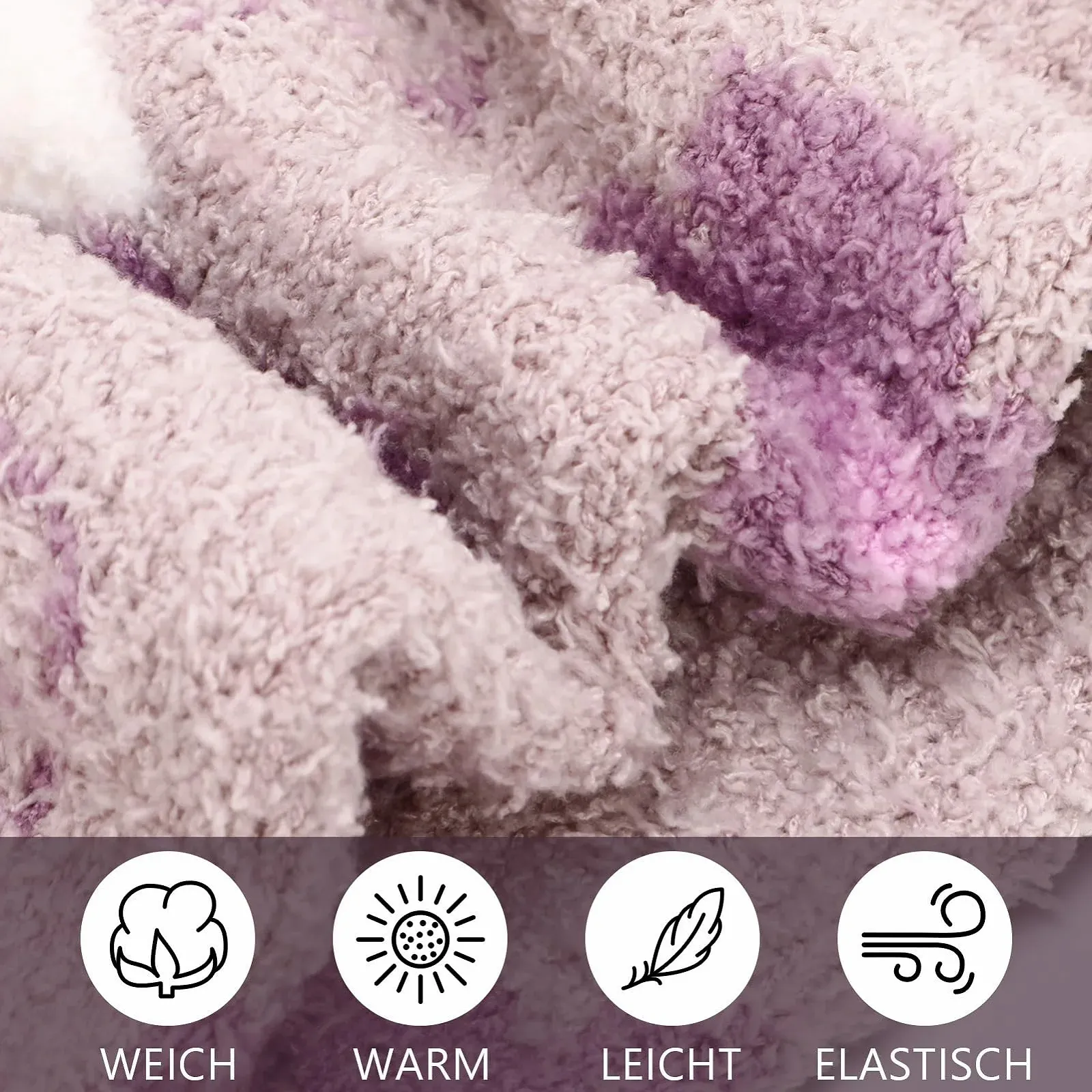 Шкарпетки Жіночі Пухнасті з Квітами, Зимові Теплі 6 пар, Розмір 36-41, фото №3 Шкарпетки Жіночі Пухнасті з Квітами, Зимові Теплі 6 пар, Розмір 36-41, фото №3