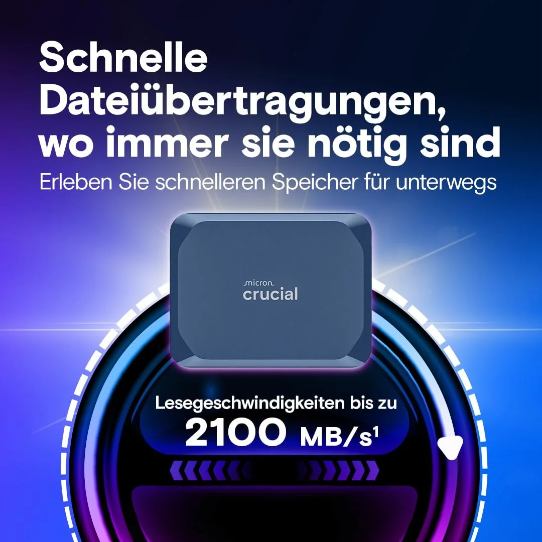 Зовнішній SSD-накопичувач Crucial X10 CT8000X10SSD9-02 8TB USB-C 3.2 Gen2 IP65 Матовий синій, фото №3