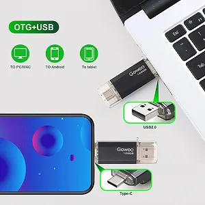 USB-накопичувач OTG 2 в 1 128 ГБ Type-C USB 2.0 Чорний ціна на synthetic.ua - Фото 1 USB-накопичувач OTG 2 в 1 128 ГБ Type-C USB 2.0 Чорний synthetic.ua - Фото 1