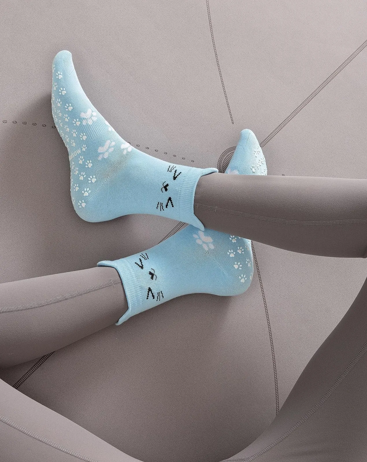 Шкарпетки для пілатесу з нековзними підошвами для жінок, фото №5 Шкарпетки для пілатесу з нековзними підошвами для жінок, фото №5