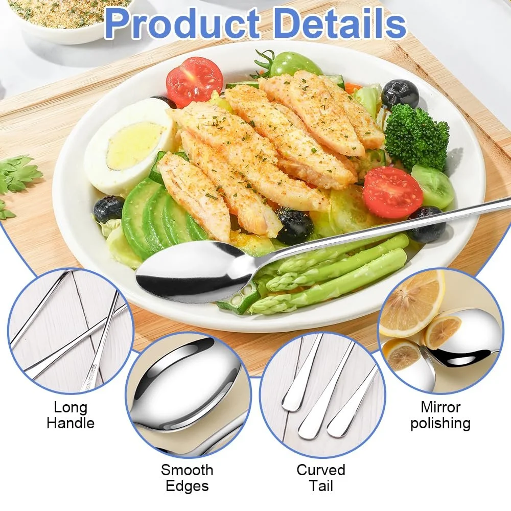 Ложка для лате макіато Довга, 6 штук, 19.5 см, фото №3