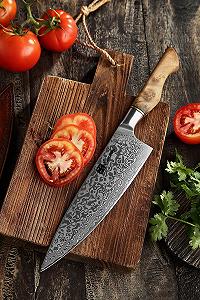 Набір ножів Kensaki Kiniro Series KEN-122 з дамаської сталі, японський стиль, 67 шарів дамаської сталі synthetic.ua - Фото 1