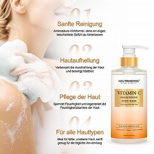 Гель для душу Neutriherbs Brightening Body Wash Vitamin C Papain Niacinamide Citrus Scent 16.9 рідк. унц. synthetic.ua - Фото 1
