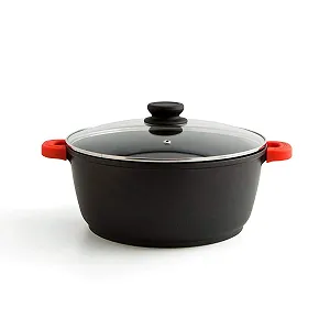 Каструля Quid Intense 7679001 24 x 11 см чорна та червона - Фото 1