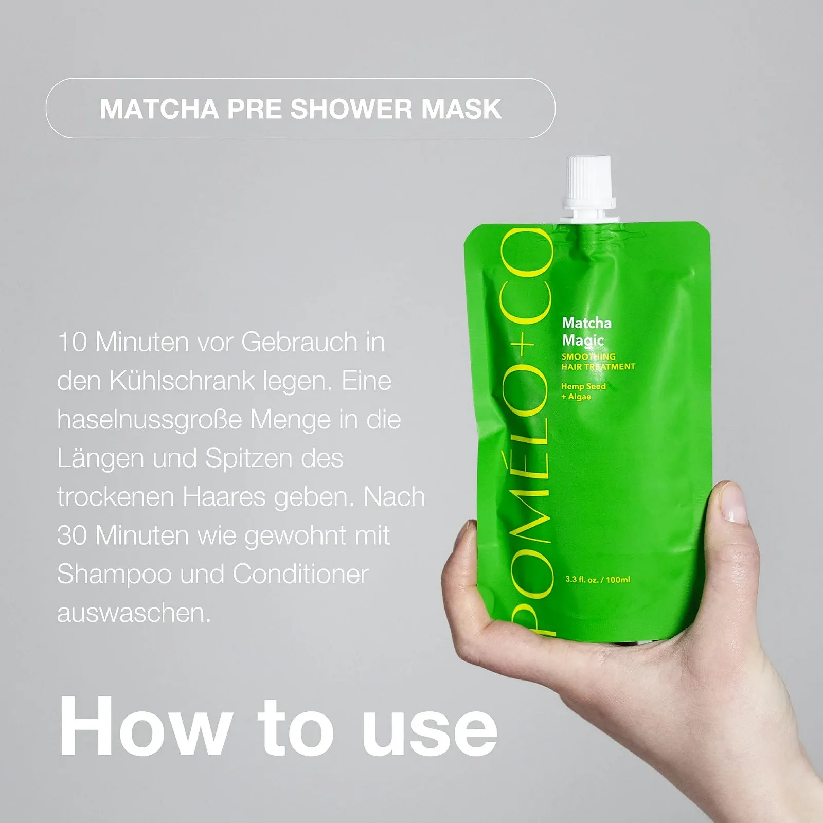 Маска Pomélo+Co. Natural Anti Frizz Matcha Magic 99.3% 100 мл, фото №4
