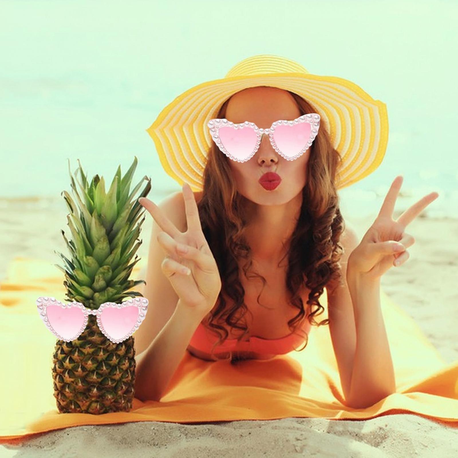 Солнцезащитные очки Сердце Белое, фото №7