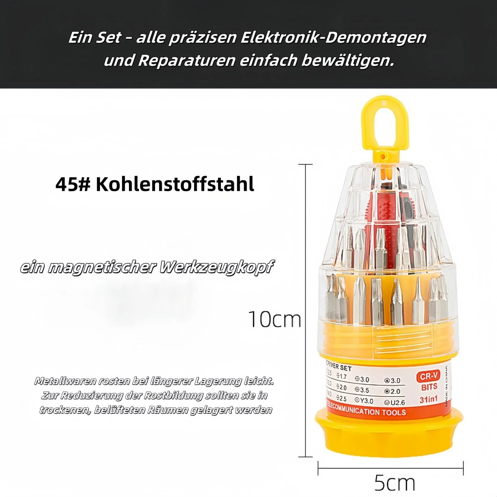Набір магнітних реверсивних викруток 30 в 1 з прецизійними бітами, фото №6
