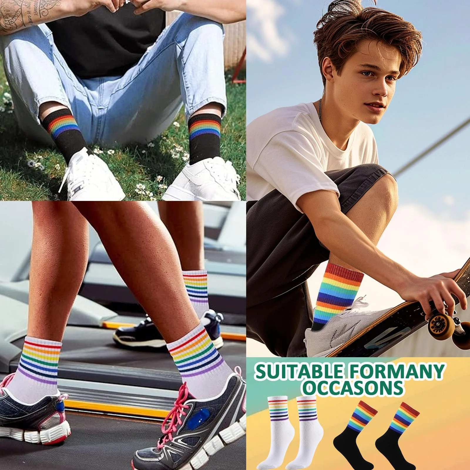 Шкарпетки Райдужні 6 пар, One Size, фото №7 Шкарпетки Райдужні 6 пар, One Size, фото №7