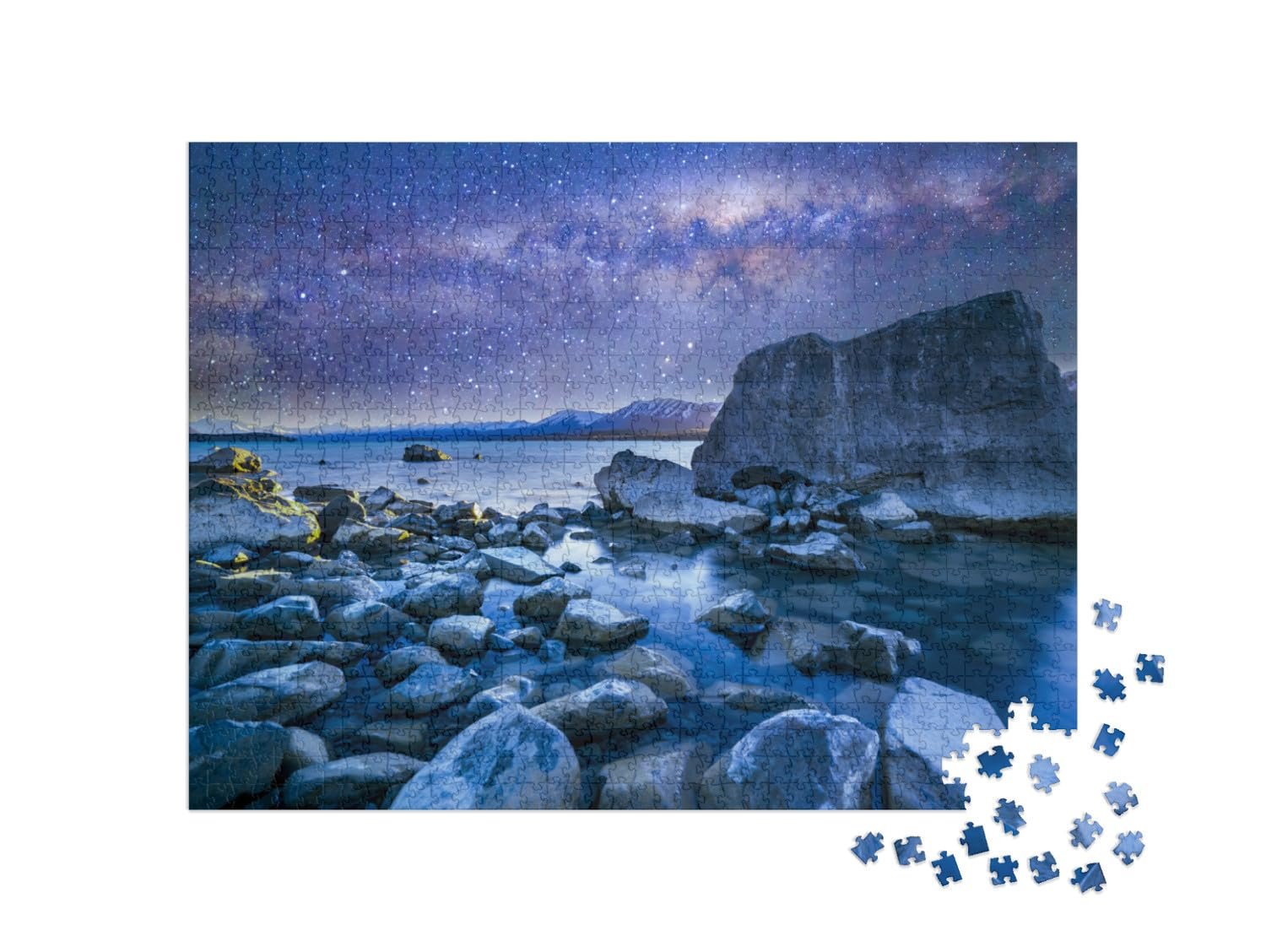 Пазл puzzleYOU Новая Зеландия, Со всего мира Захватывающий вид на озеро Текапо с Млечным Путем, Новая Зеландия 1000 элементов, фото №2