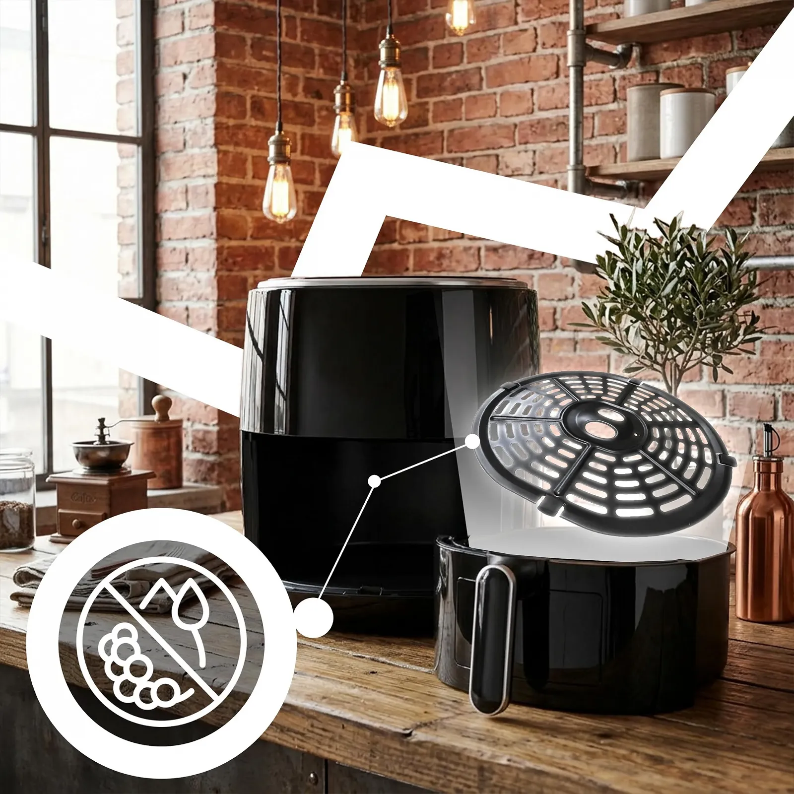 Мультипіч Retoo 3.2L 1200W LCD Тачскрін 9 програм 80–200 °C Чорна, фото №6 Мультипіч Retoo 3.2L 1200W LCD Тачскрін 9 програм 80–200 °C Чорна, фото №6