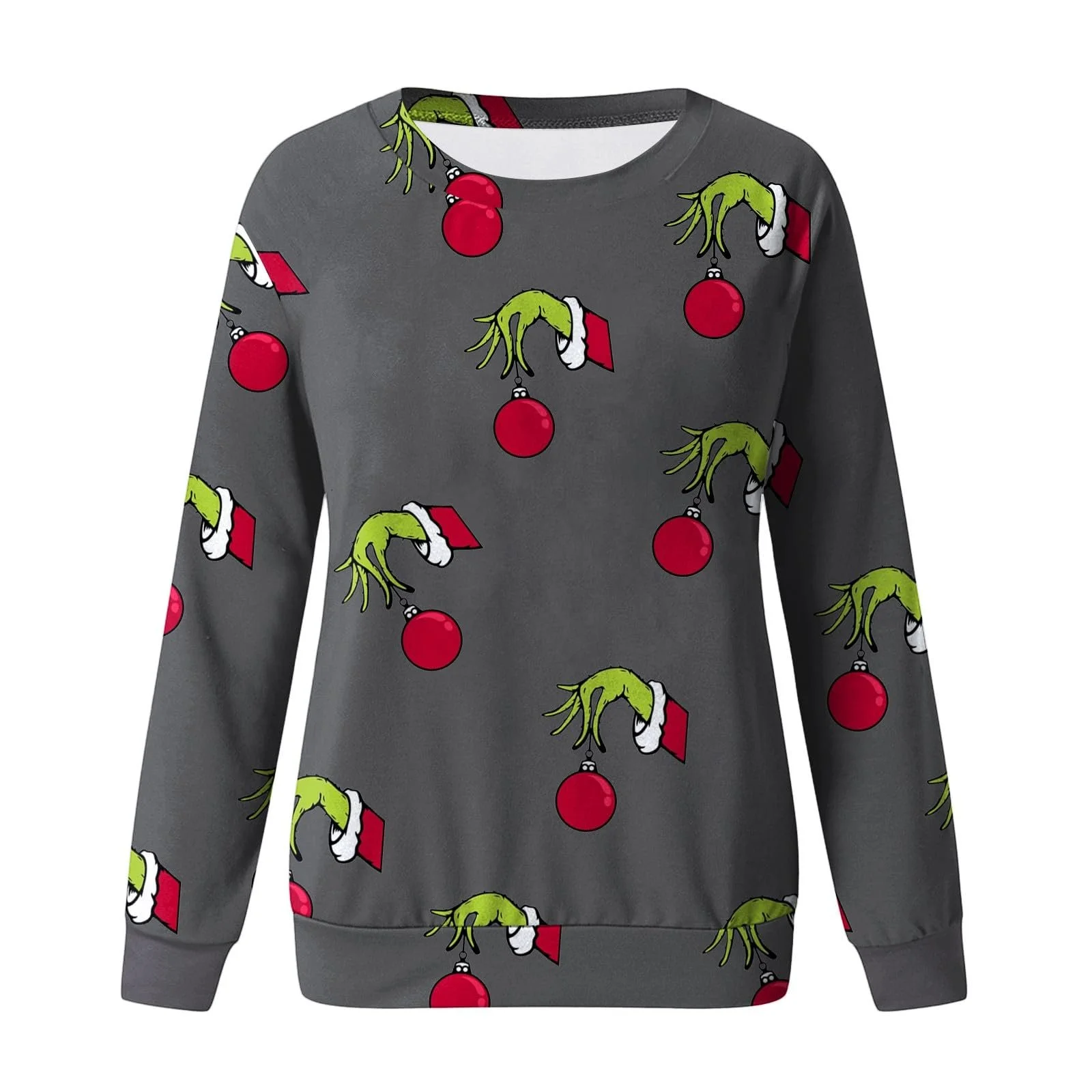 Рождественский джемпер BHXUTK Рождественская кофта Женская толстовка Рождественская рубашка Женская кофта с длинными рукавами со снеговиком Рождественский мотив Большие размеры Топы для женщин Девочка-подросток Рубашка с длинными рукавами, фото №3