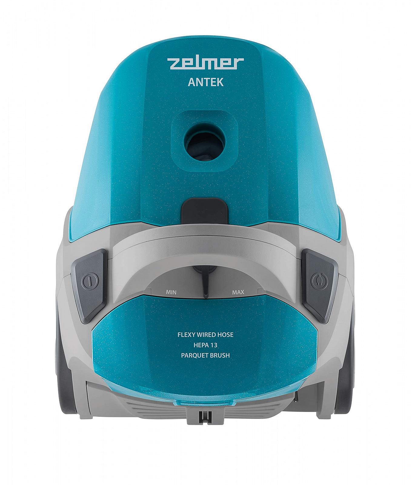 Пилосос Zelmer Antek ZVC3501T з мішком Пластик і нержавіюча сталь Блакитний 900 Вт 350 мл, фото №3