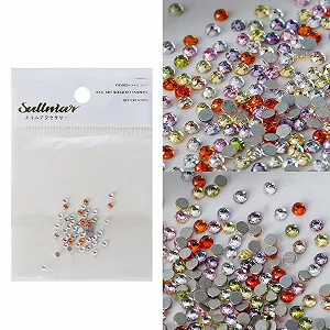 Стразы Плоские Круглые Кристаллические Стразы для Ногтей, 50 шт synthetic.ua - Фото 1