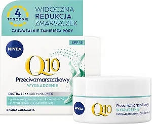 Денний крем проти зморшок NIVEA Q10 Smoothing SPF 15 50 мл - Фото 1