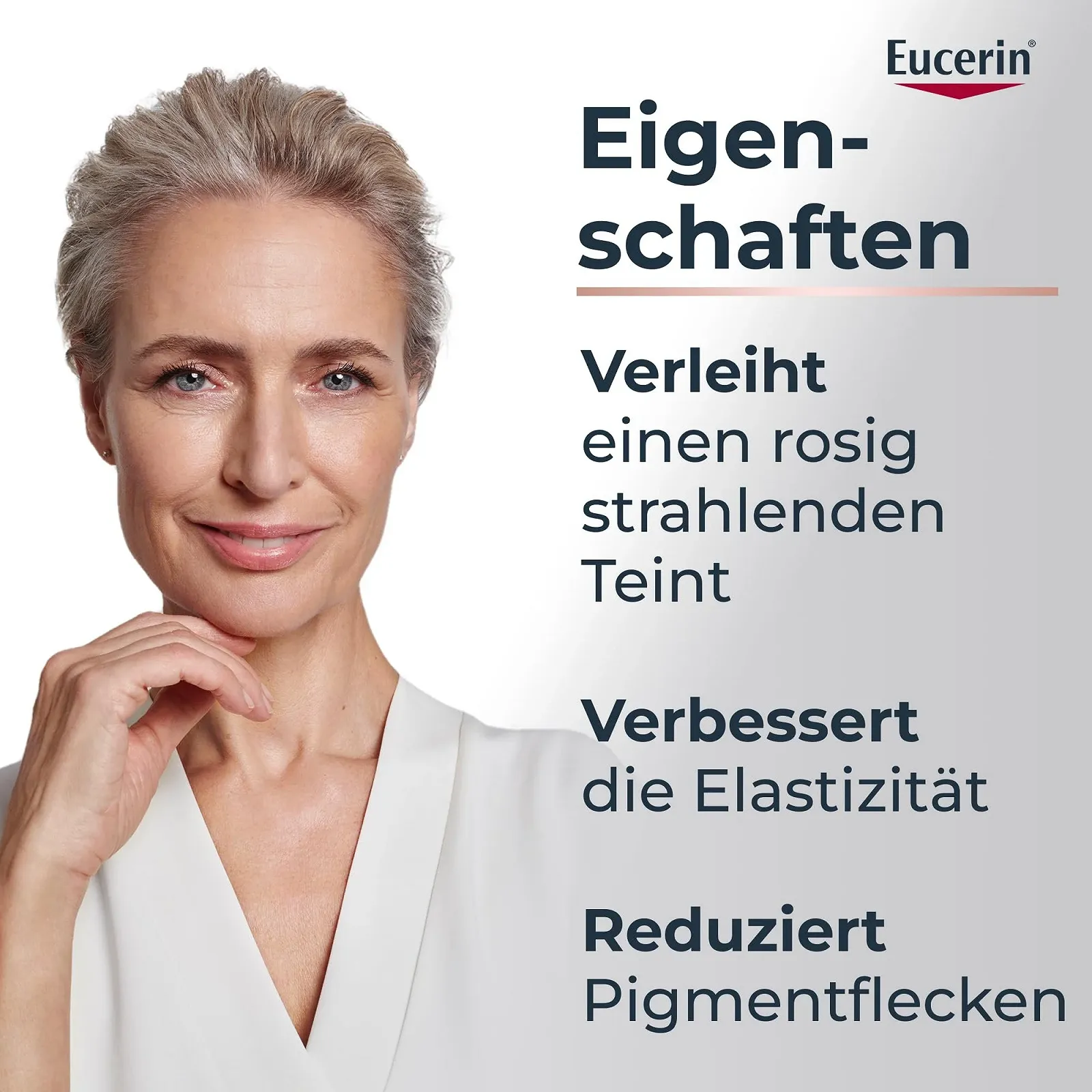 Денний крем Eucerin Hyaluronic Filler + Elasticity Rosé SPF 30 50 мл з рожевими пігментами, гіалуроновою кислотою та тіамідолом для зменшення зморшок та пігментних плям, фото №3