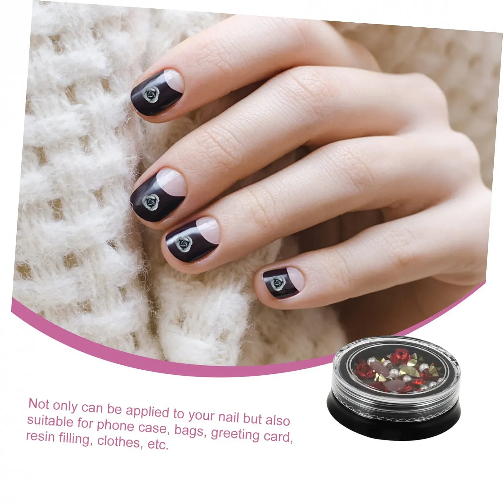 Украшения для ногтей Цветы LALAFINA Набор 5 коробок Стразы для ногтей Металлические цветы Украшения для ногтей своими руками Для пальцев рук и ног Аксессуары для дизайна ногтей, фото №9