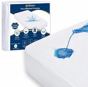 Наматрасник Blisslo Водонепроницаемый Махровый King Size Хлопок 150 x 190 x 30 см - Фото 1