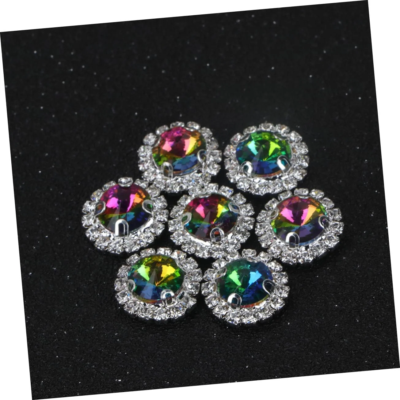 Стрази Круглі STOBOK 20шт для рукоділля, штучні діаманти для виготовлення ювелірних виробів, весільні прикраси для столу, блискучі, фото №3