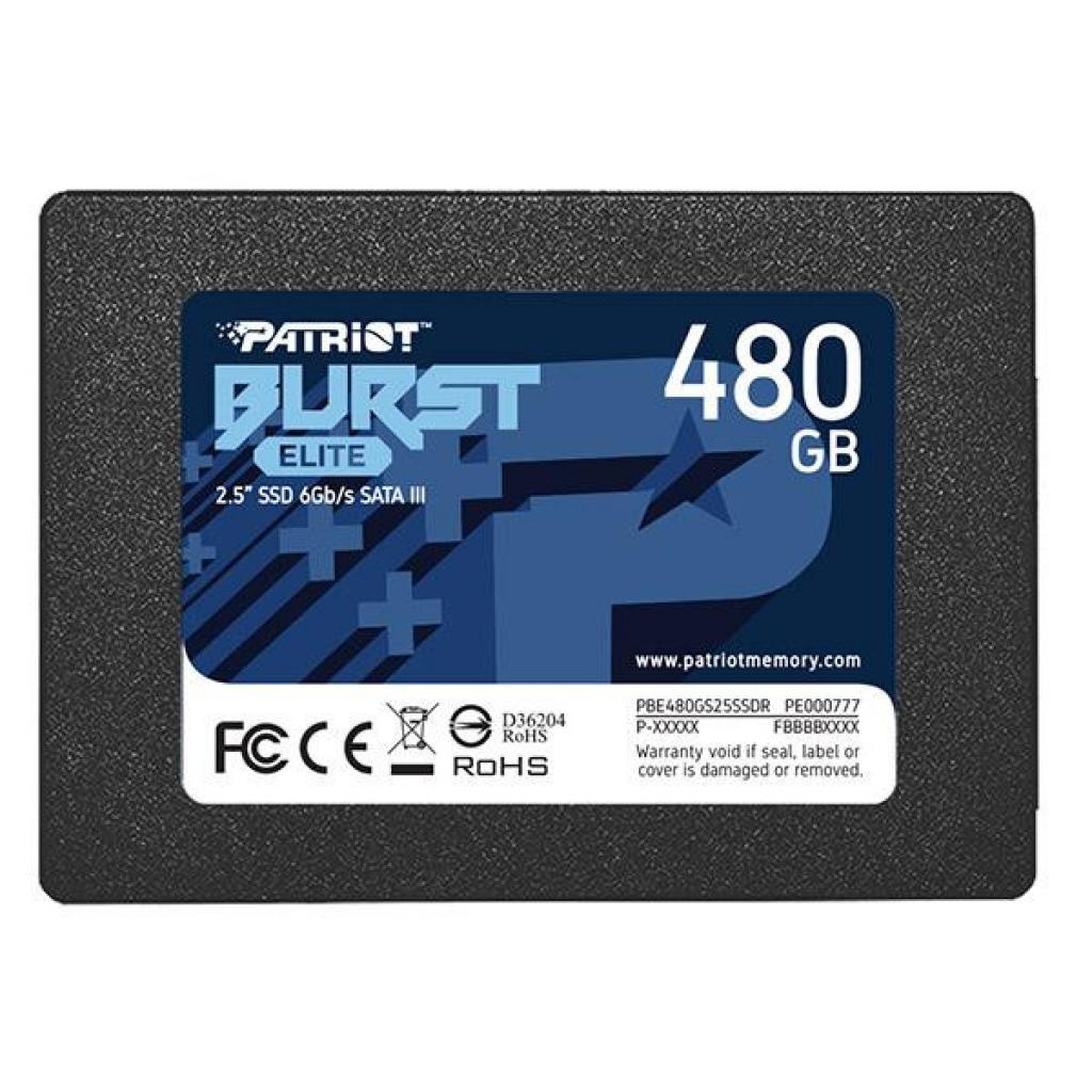 Внутрішній накопичувач Patriot SSD 2.5" 480GB Burst Elite PBE480GS25SSDR, фото №1