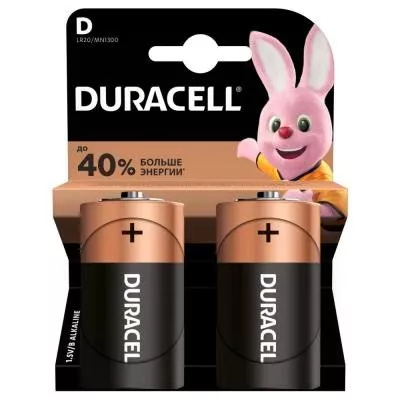 Батарейка Duracell D LR20 * 2 (5000394052512 / 81483648), фото №1