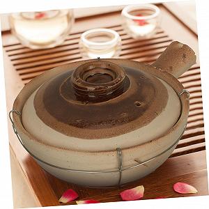 Горшок для приготовления Cabilock Глиняный с ручкой Термостойкий synthetic.ua - Фото 1