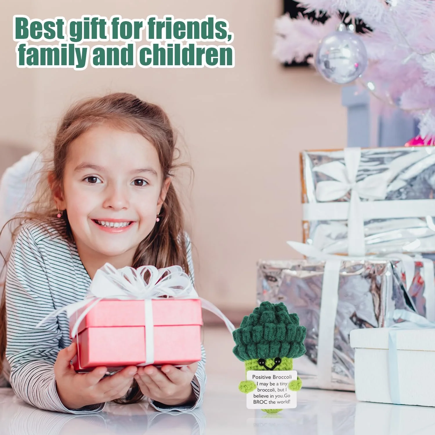 Positive Positive Broccoli Вязаная игрушка Овощ зеленый, фото №5