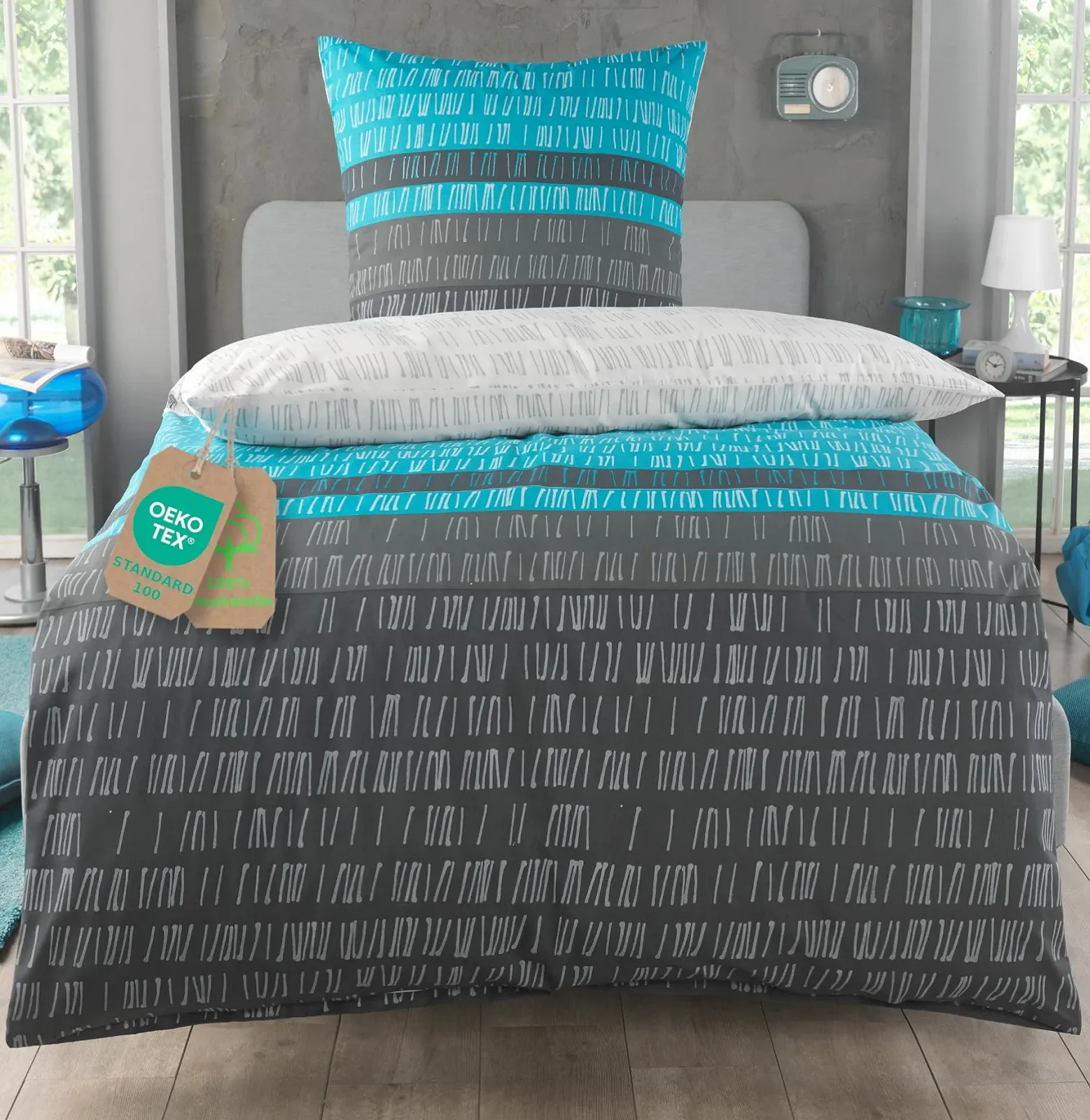 Комплект постельного белья MALIKA 135 x 200 см хлопок Renforcé Oeko-Tex красный, фото №1