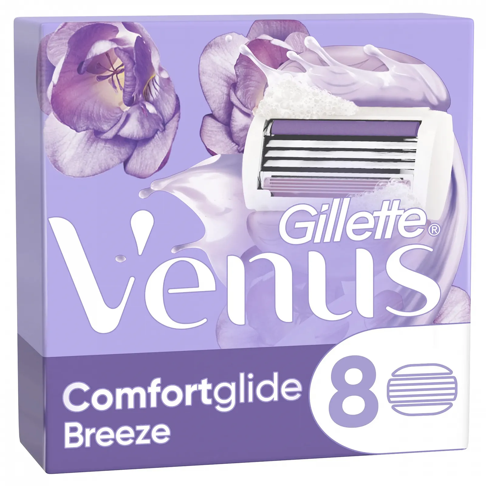 Сменные кассеты для бритья Gillette Venus Breeze для женщин 8 шт, фото №1 Сменные кассеты для бритья Gillette Venus Breeze для женщин 8 шт, фото №1