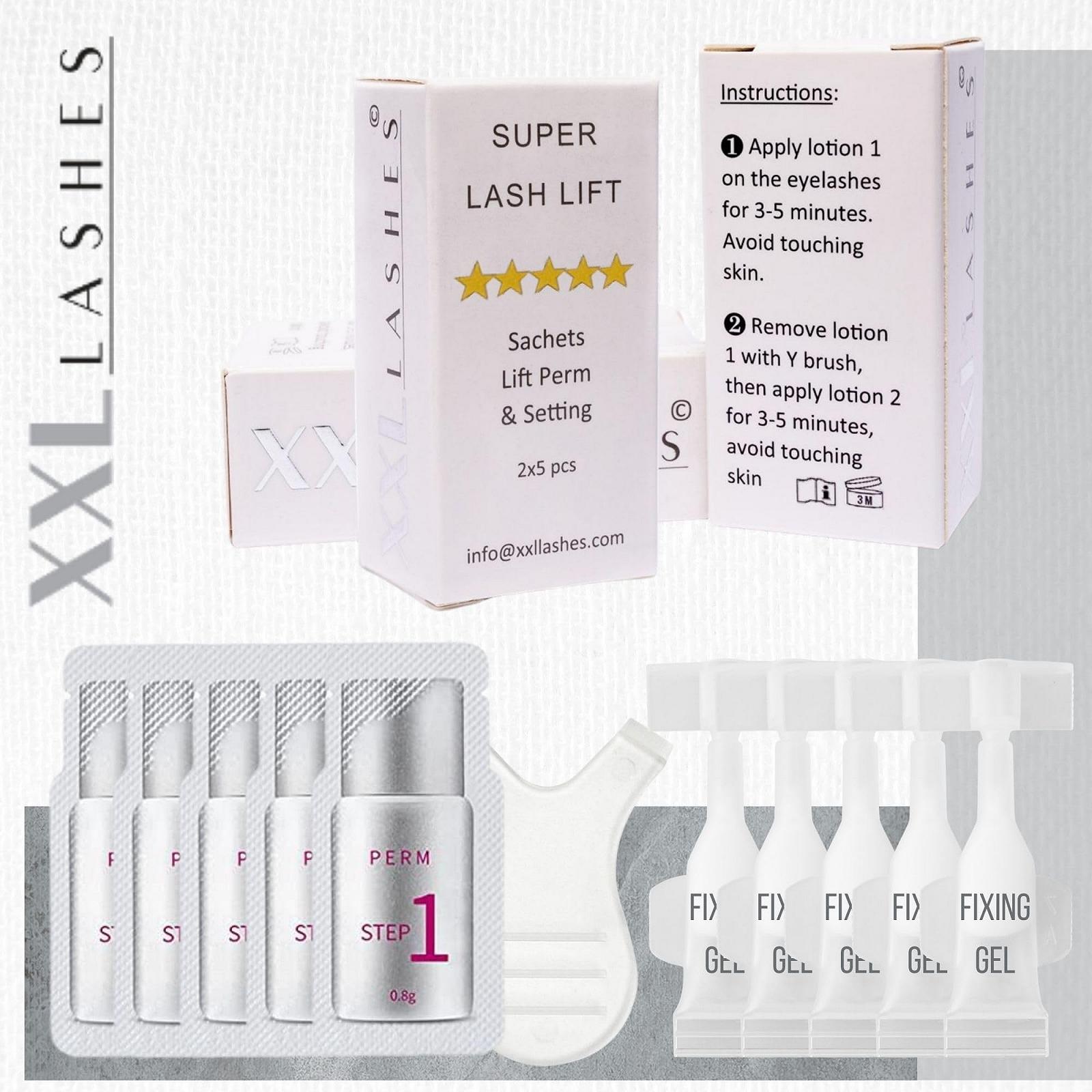 Лосьйон гель XXL Lashes для завивки та фіксації вій 10 індивідуальних доз для підняття вій та брів, фото №1