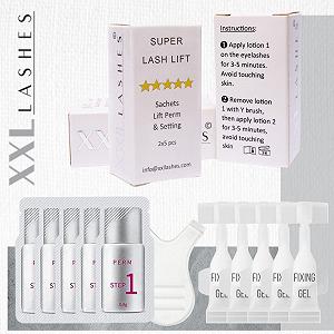 Лосьон гель XXL Lashes для завивки и фиксации ресниц 10 индивидуальных доз для подъема ресниц и бровей - Фото 1
